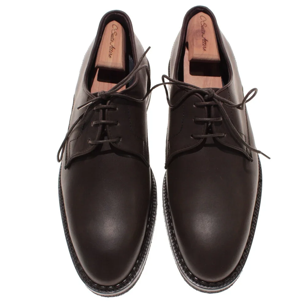 Di Bianco NWB Lace Up Derby Dress Shoes Size 9 US in Dark Brown Leather